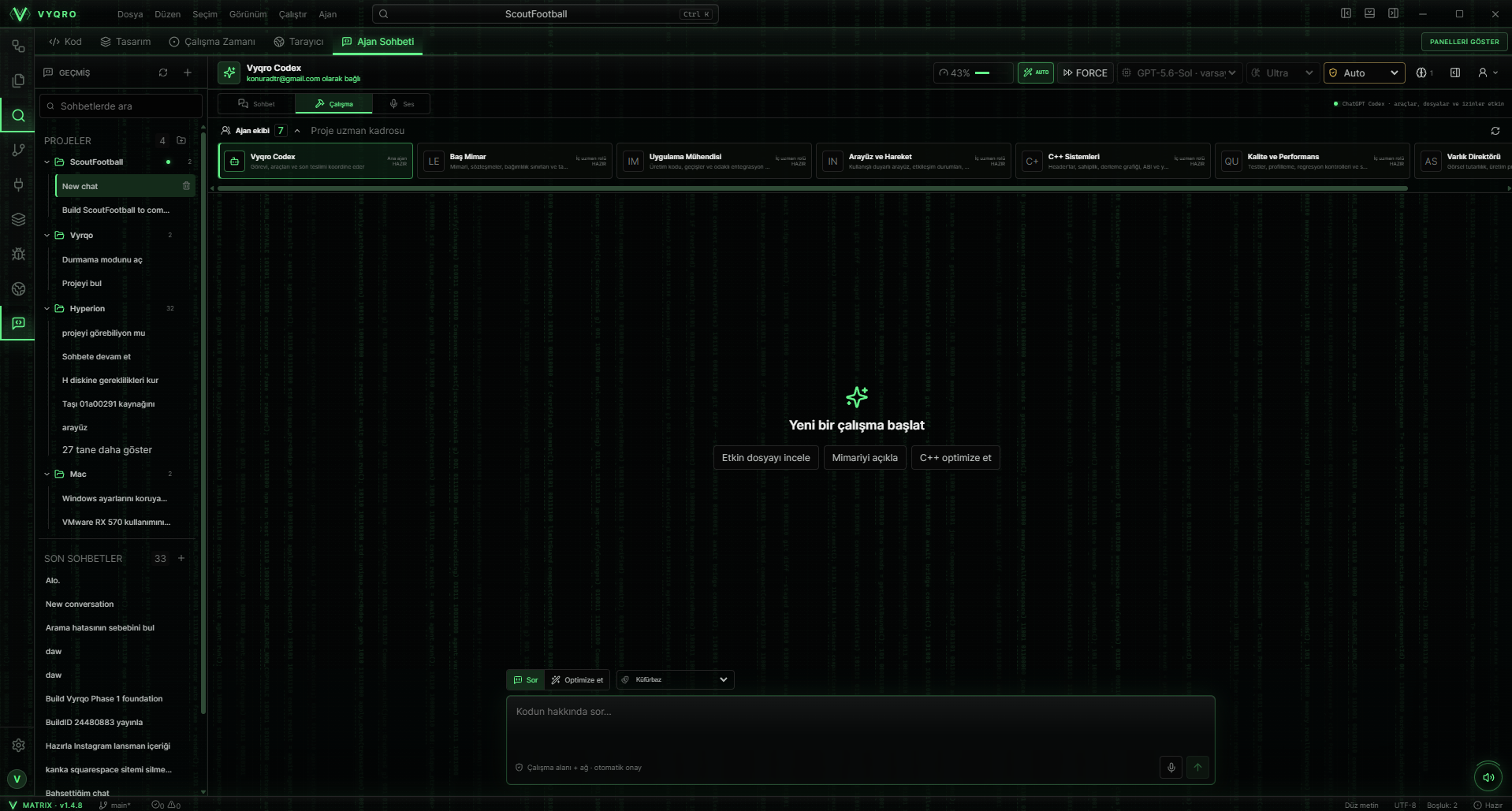 VYQRO AI agent workspace